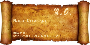 Masa Orsolya névjegykártya